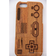 Teste padrão da árvore Madeira Estilo Retro para iPhone Case com Gravura a Laser Madeira De Bambu Cereja Madeira Enseada